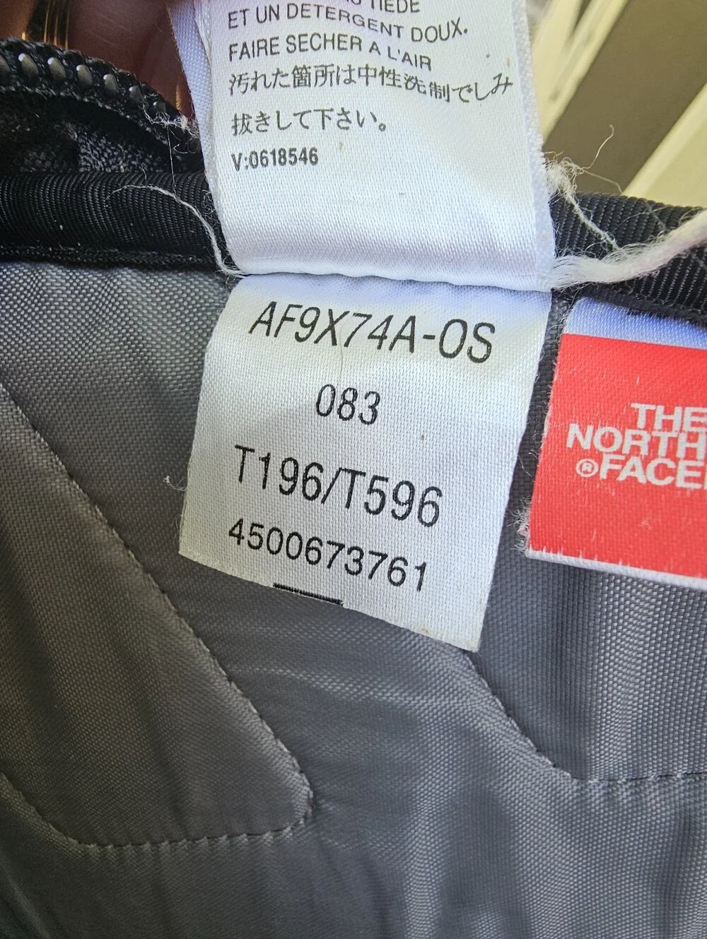 North Face Vault Backpack Brown Lime Green Embroidered Hiking Laptop Flaw Stains